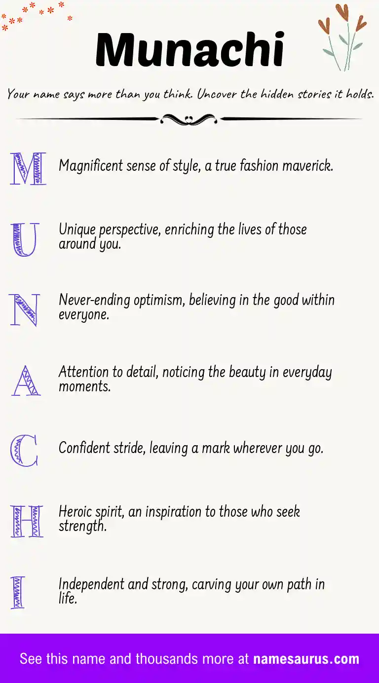 Acrostic poem about Munachi.