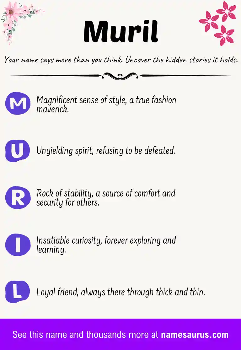 Acrostic poem about Muril.
