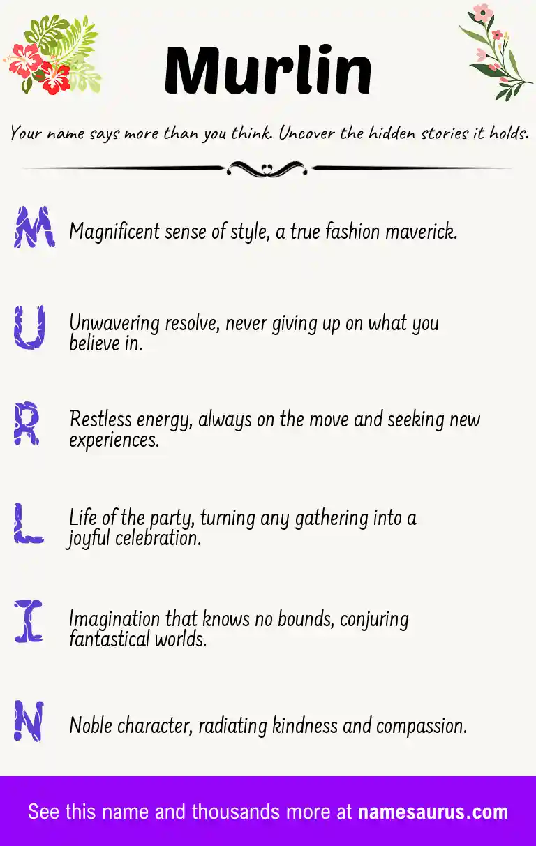 Acrostic poem about Murlin.