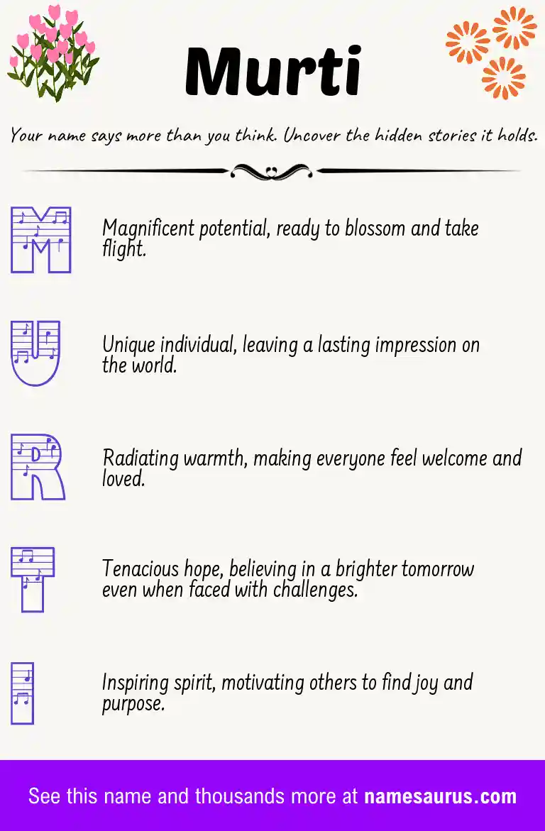 Acrostic poem about Murti.