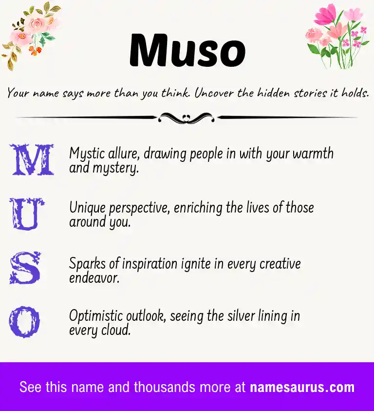 Acrostic poem about Muso.