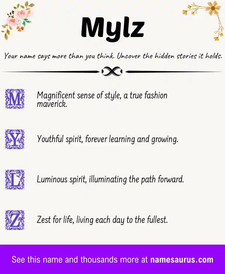 Acrostic poem about Mylz.