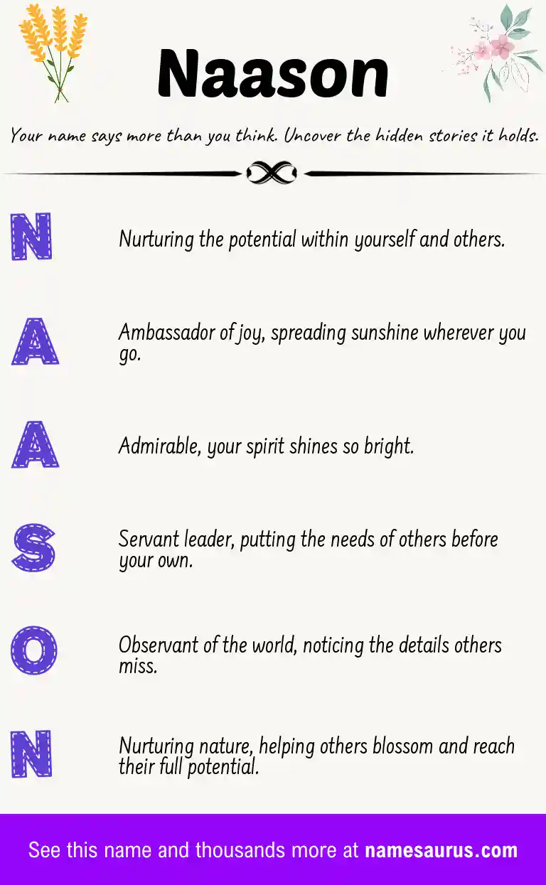 Acrostic poem about Naason.