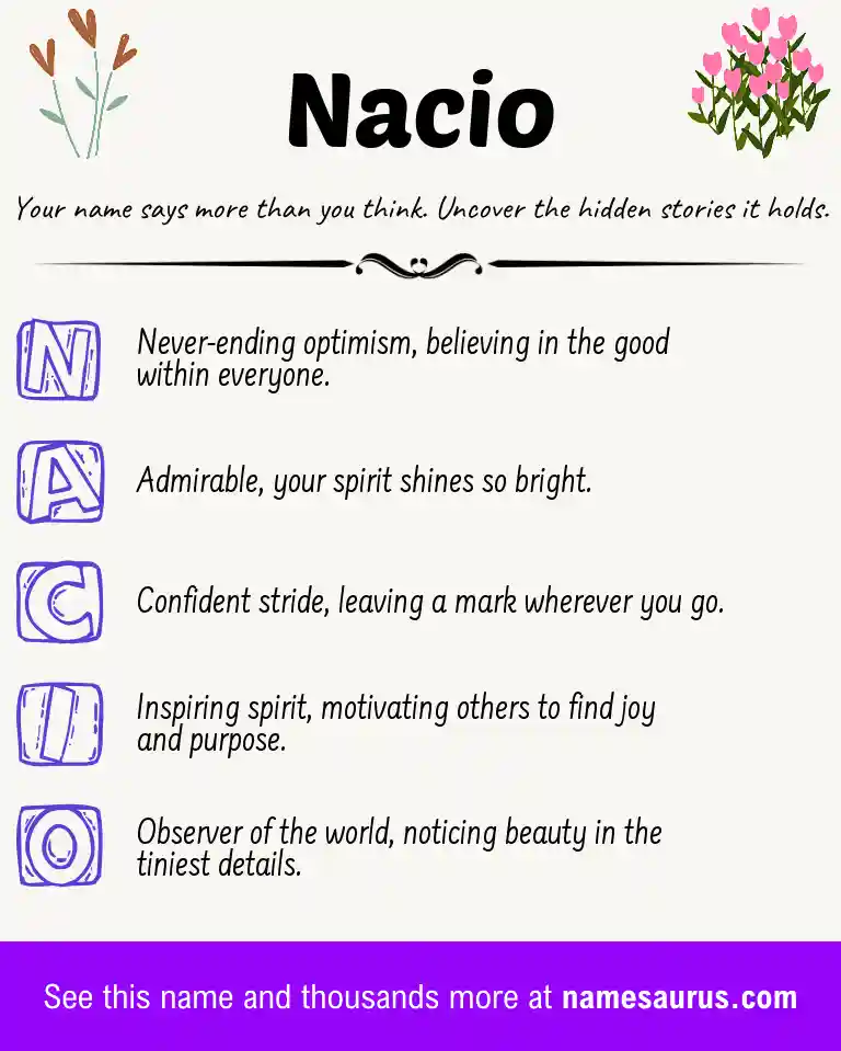 Acrostic poem about Nacio.
