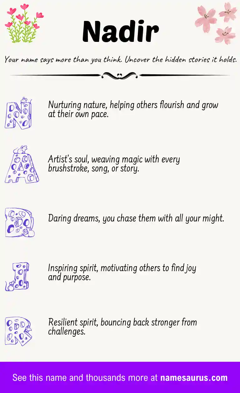 Acrostic poem about Nadir.