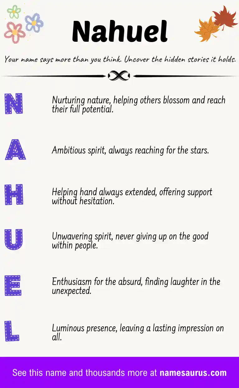 Acrostic poem about Nahuel.