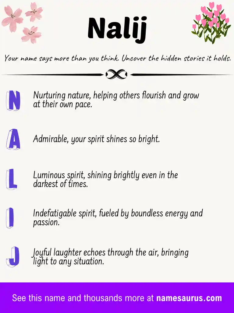 Acrostic poem about Nalij.