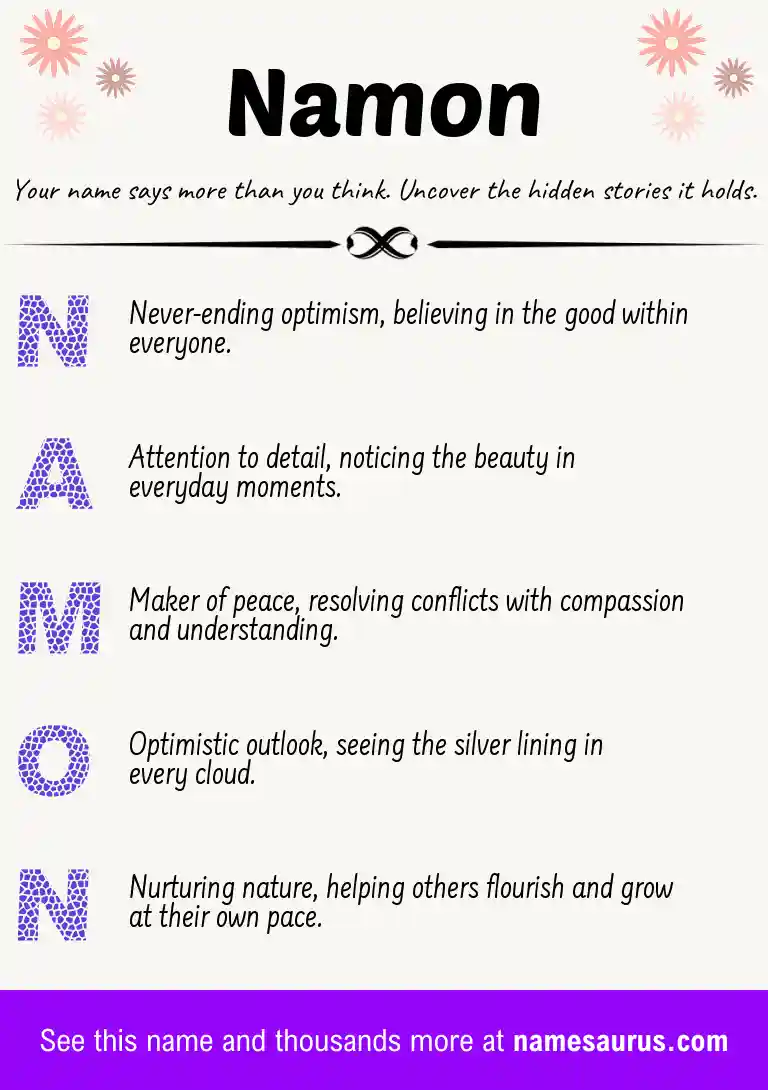Acrostic poem about Namon.
