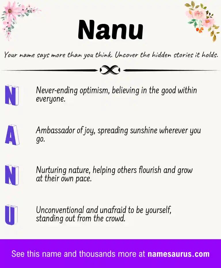 Acrostic poem about Nanu.