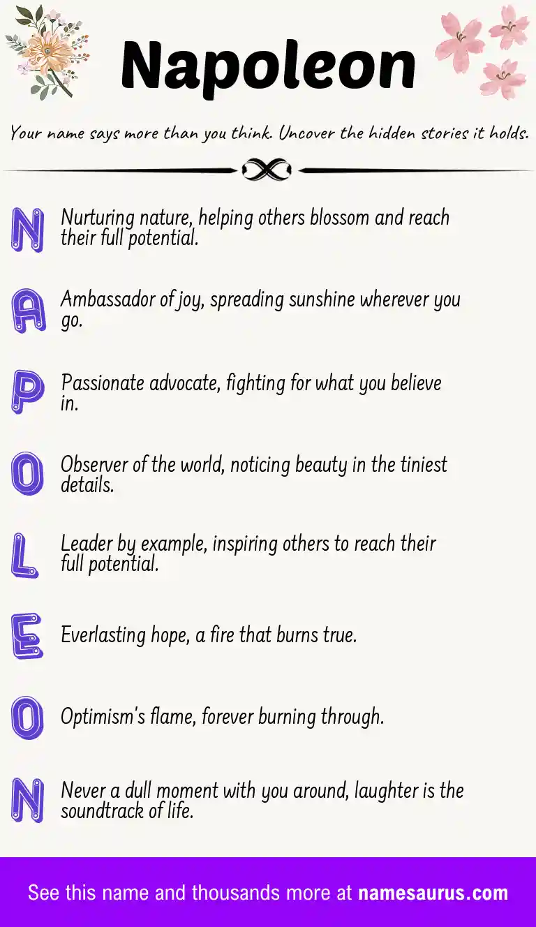 Acrostic poem about Napoleon.