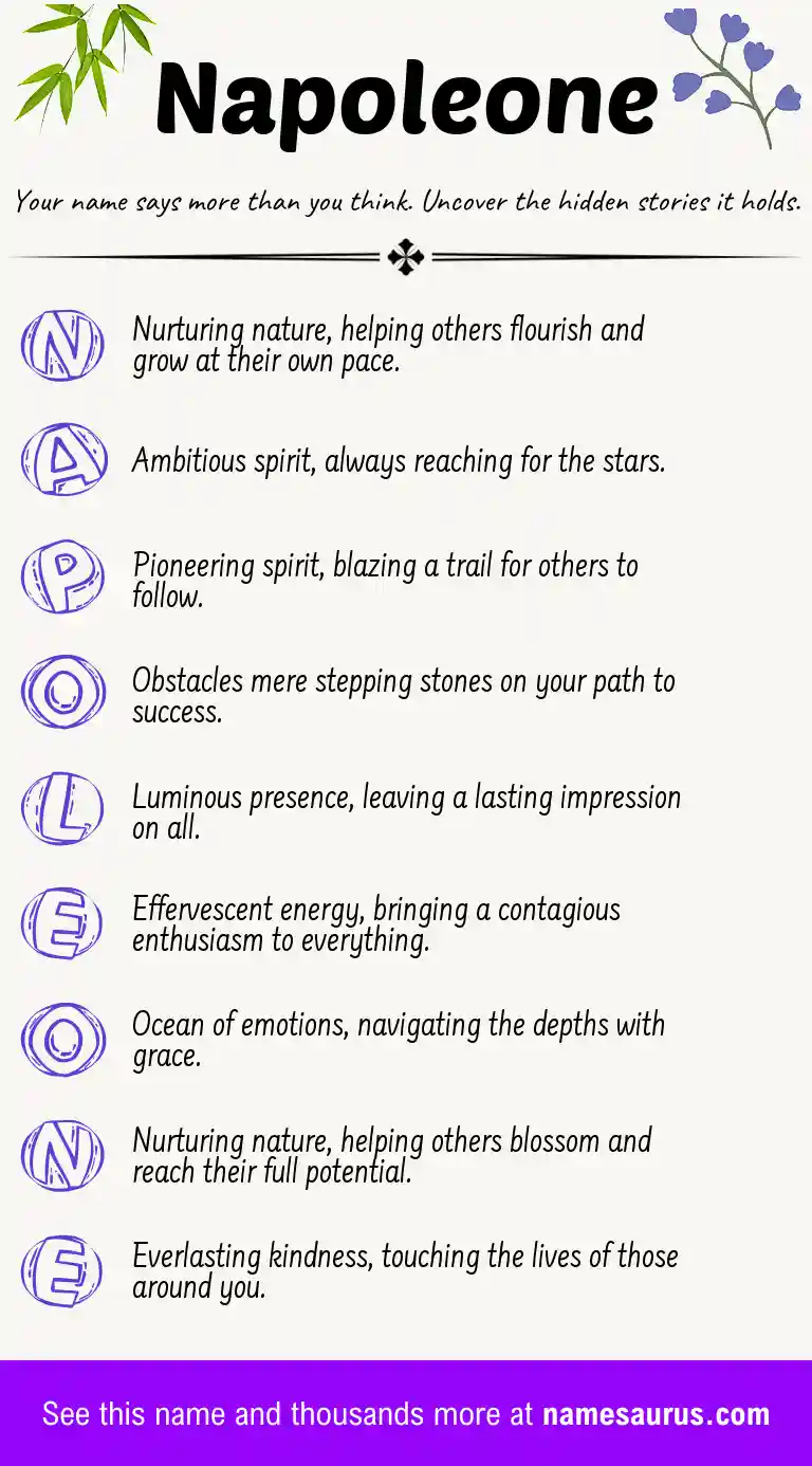 Acrostic poem about Napoleone.