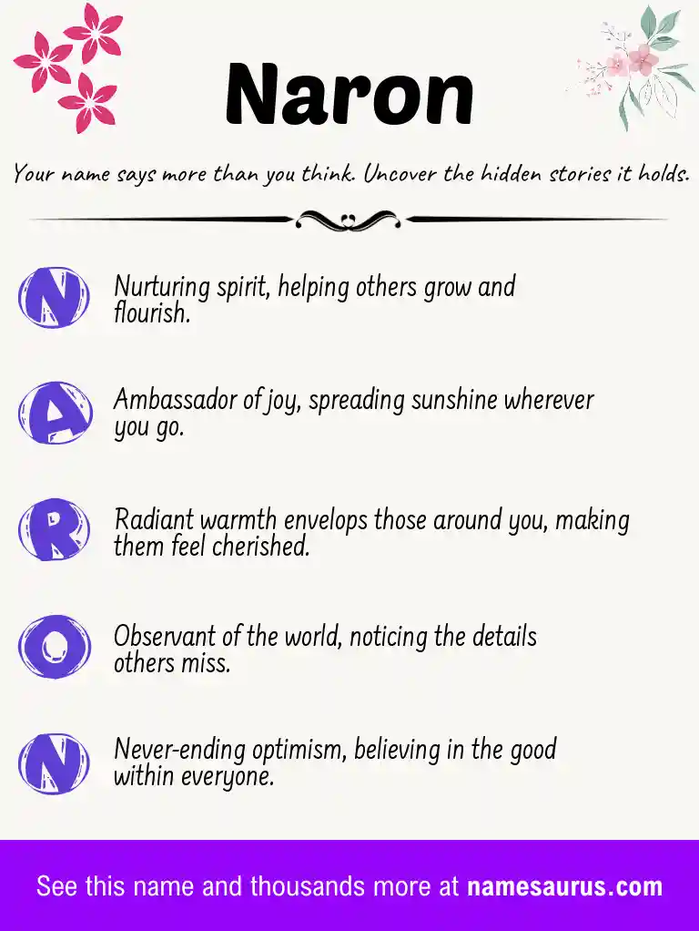 Acrostic poem about Naron.