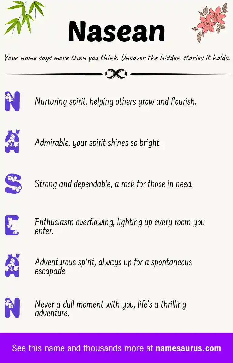 Acrostic poem about Nasean.
