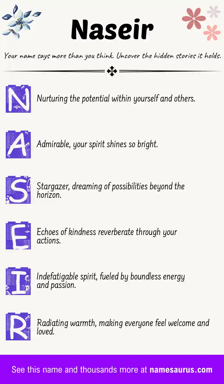 Acrostic poem about Naseir.