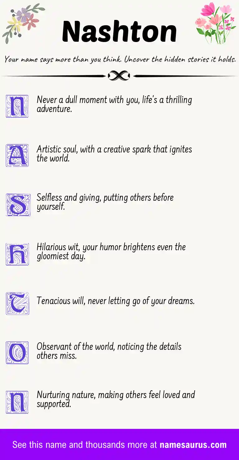 Acrostic poem about Nashton.