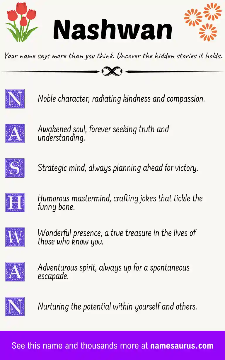 Acrostic poem about Nashwan.