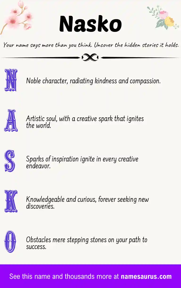 Acrostic poem about Nasko.