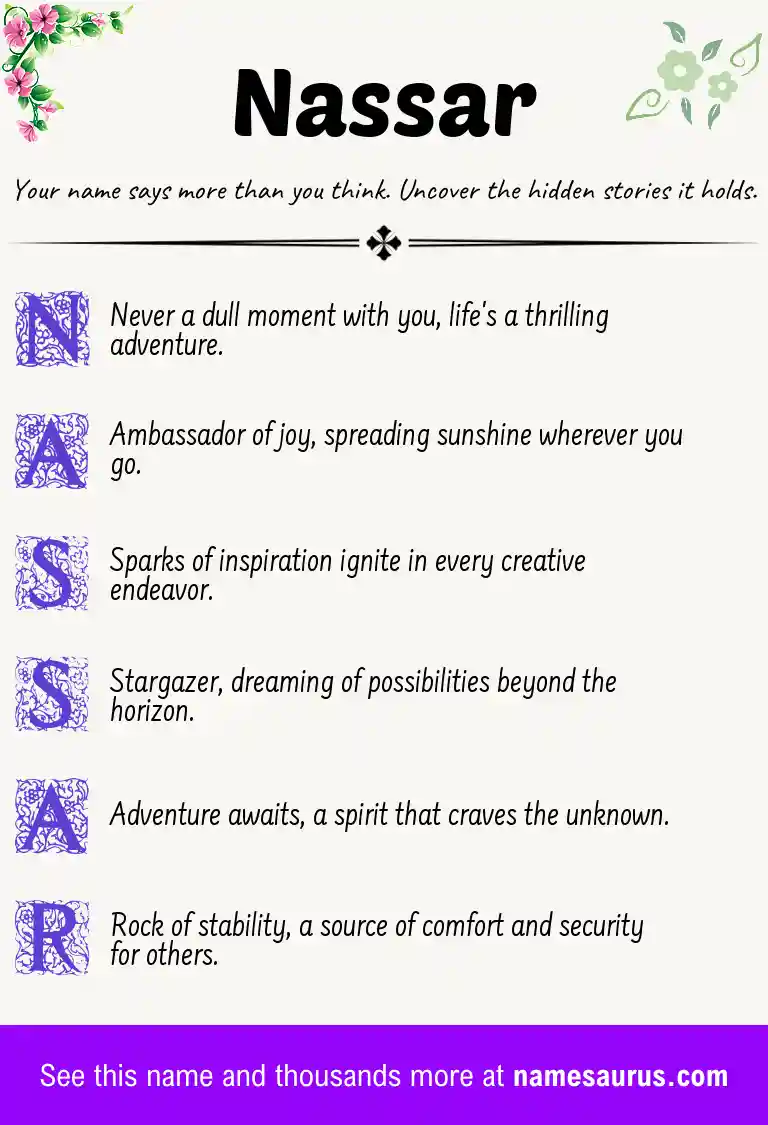 Acrostic poem about Nassar.