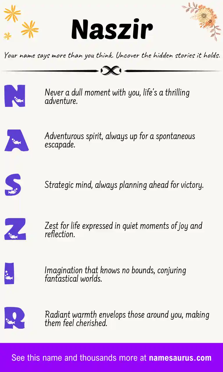 Acrostic poem about Naszir.