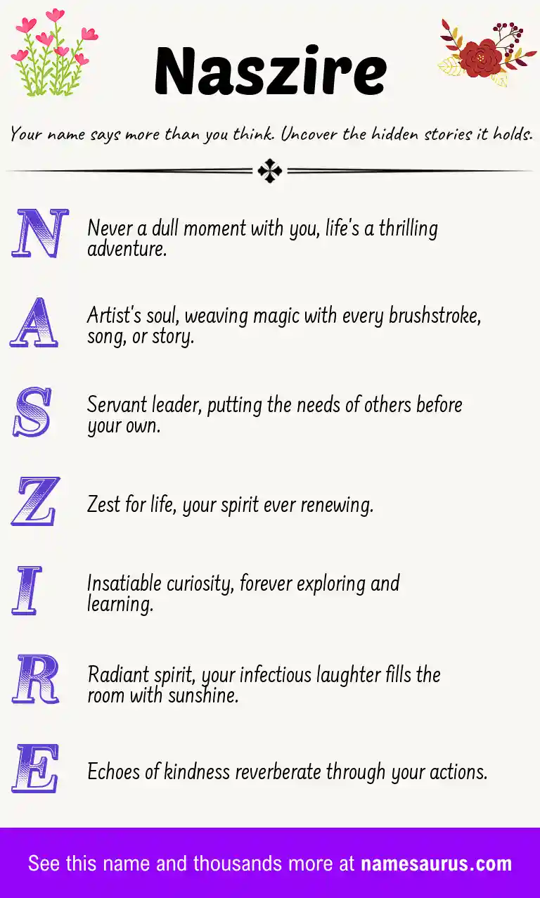 Acrostic poem about Naszire.