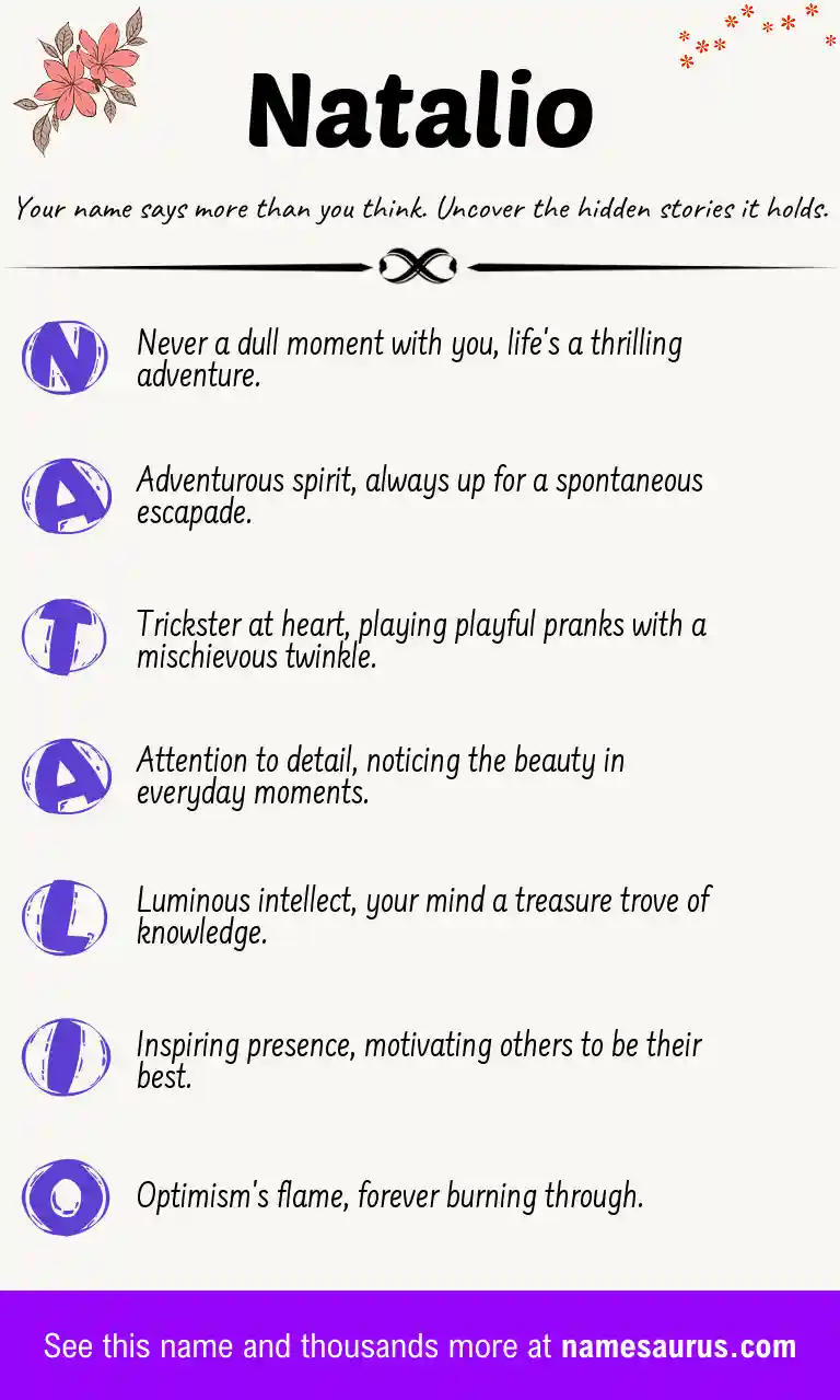 Acrostic poem about Natalio.