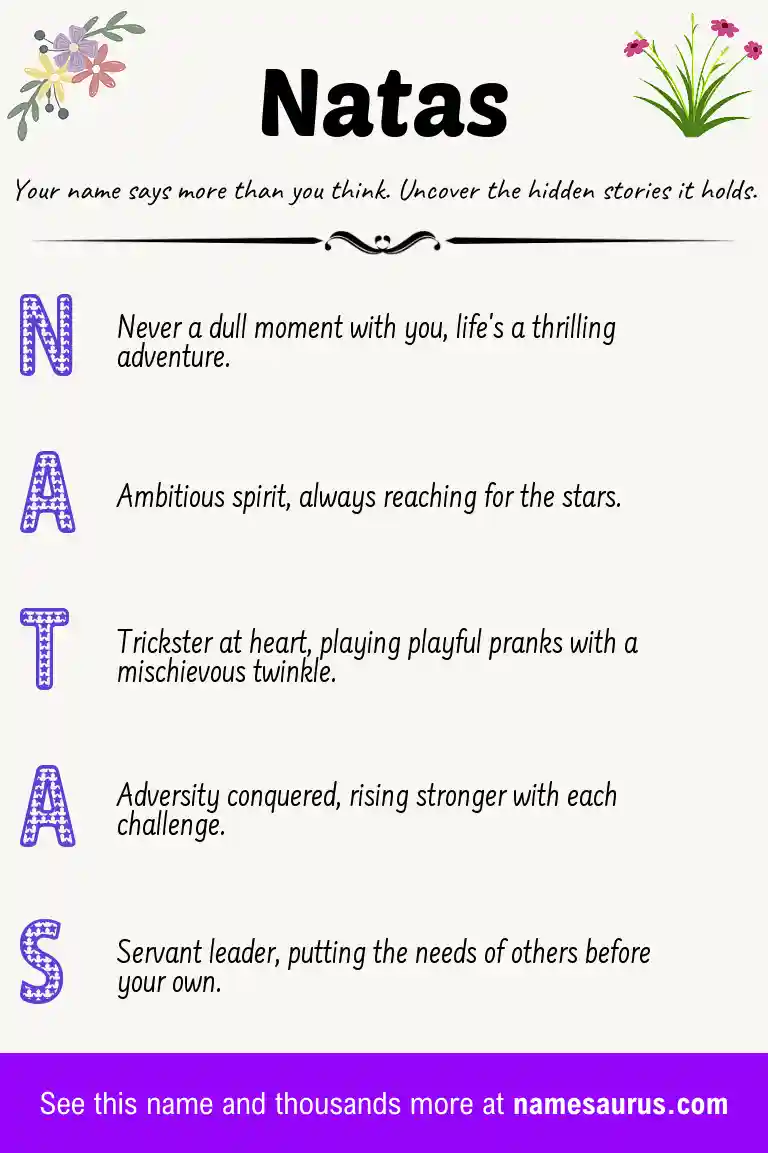 Acrostic poem about Natas.