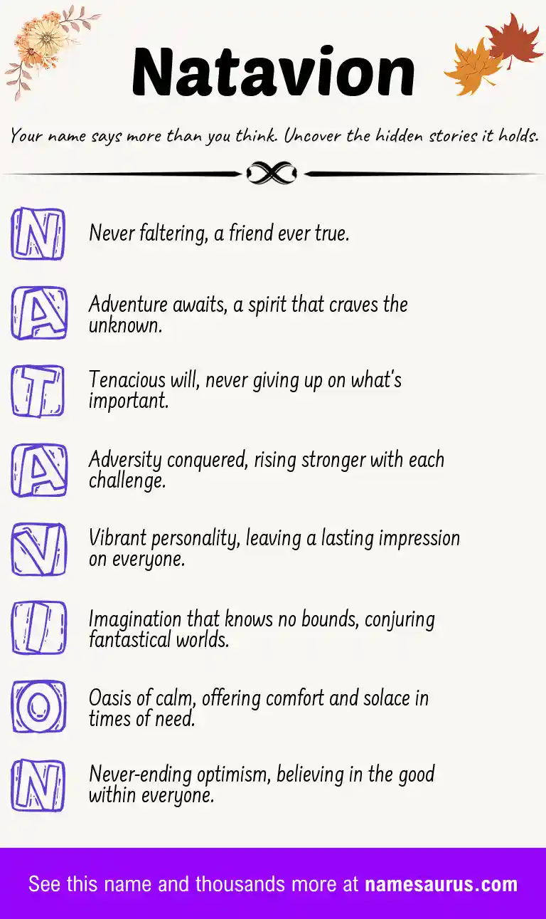 Acrostic poem about Natavion.