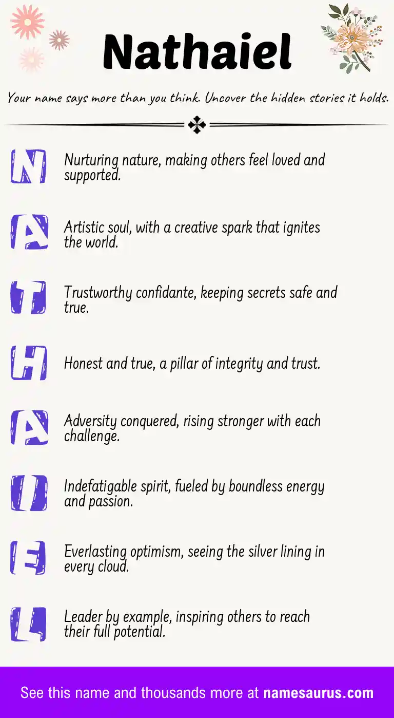 Acrostic poem about Nathaiel.
