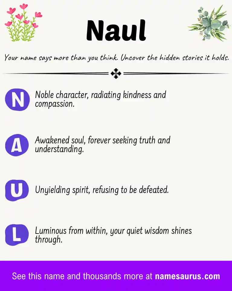 Acrostic poem about Naul.