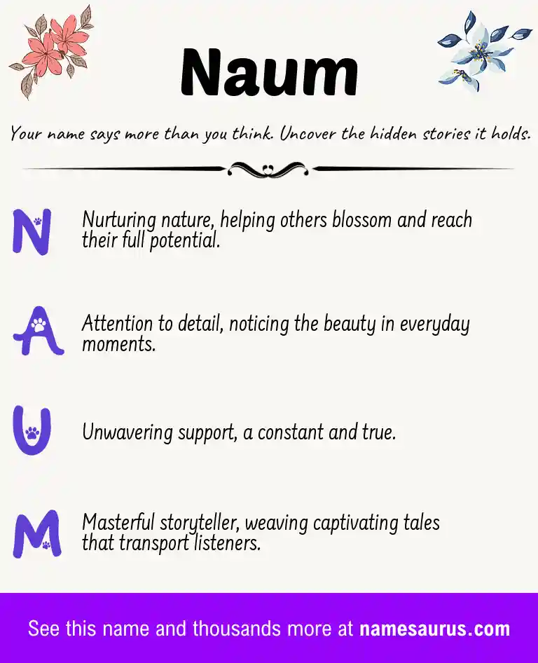 Acrostic poem about Naum.