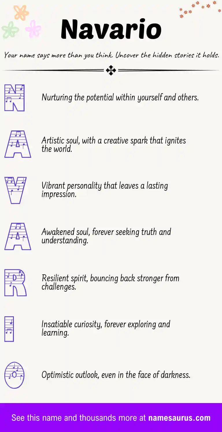 Acrostic poem about Navario.