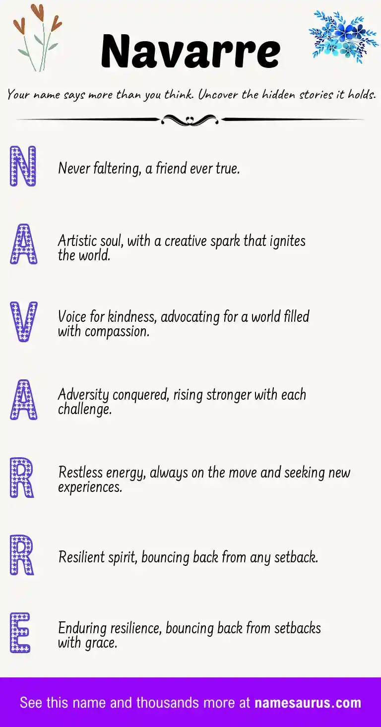 Acrostic poem about Navarre.