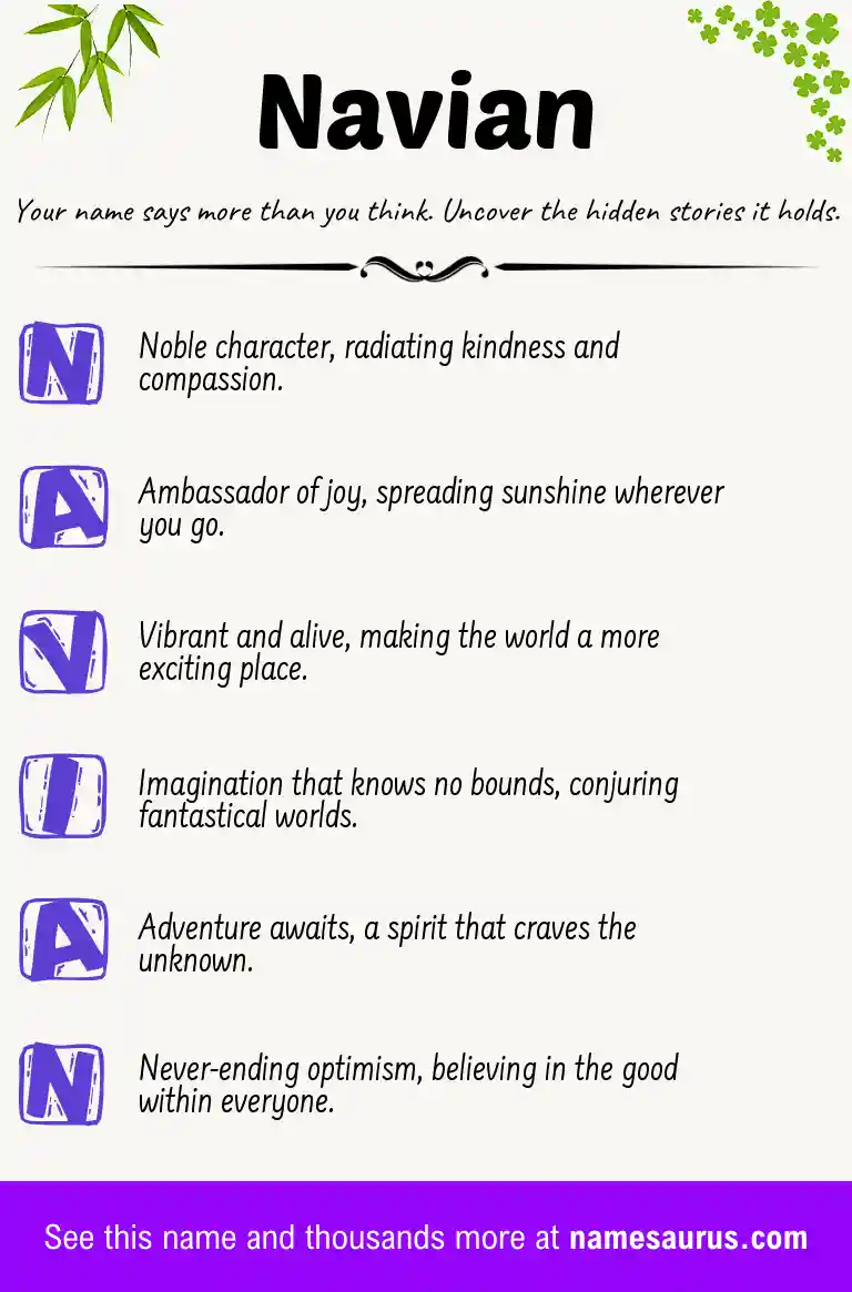 Acrostic poem about Navian.
