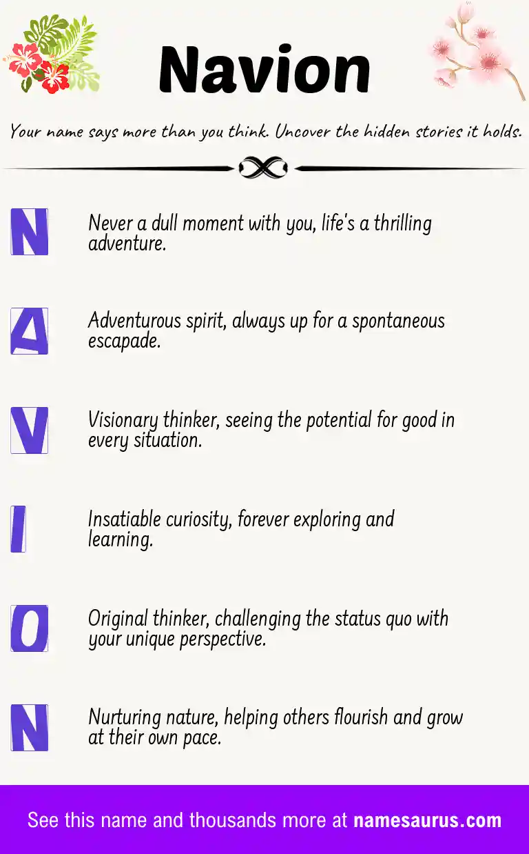 Acrostic poem about Navion.