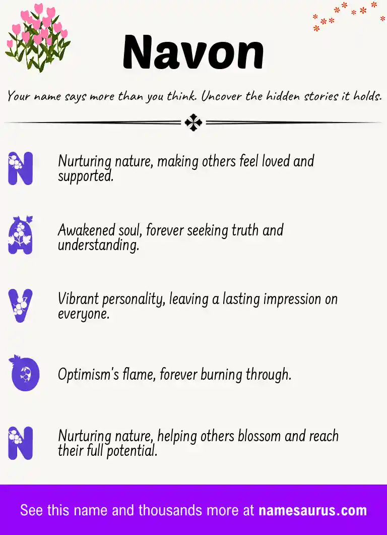 Acrostic poem about Navon.