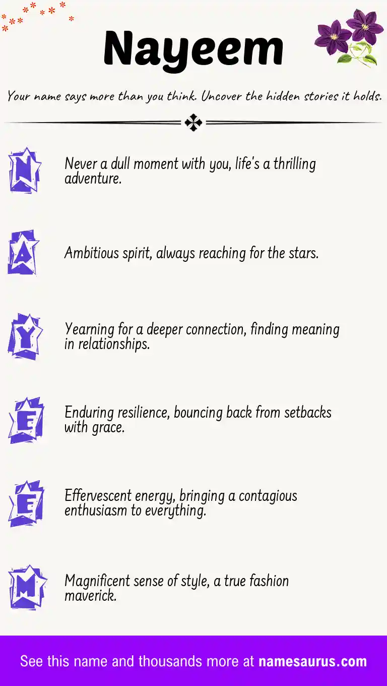 Acrostic poem about Nayeem.