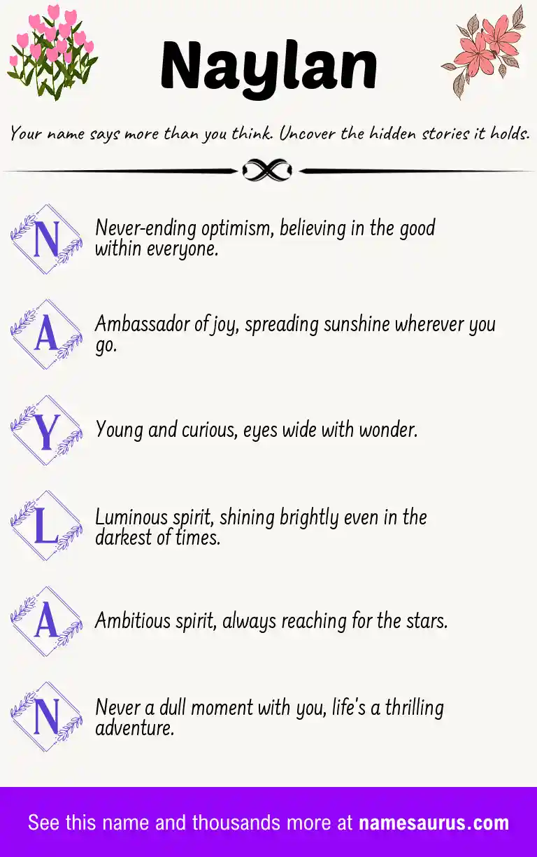Acrostic poem about Naylan.