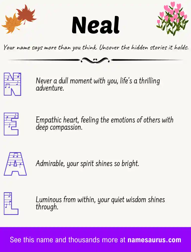 Acrostic poem about Neal.