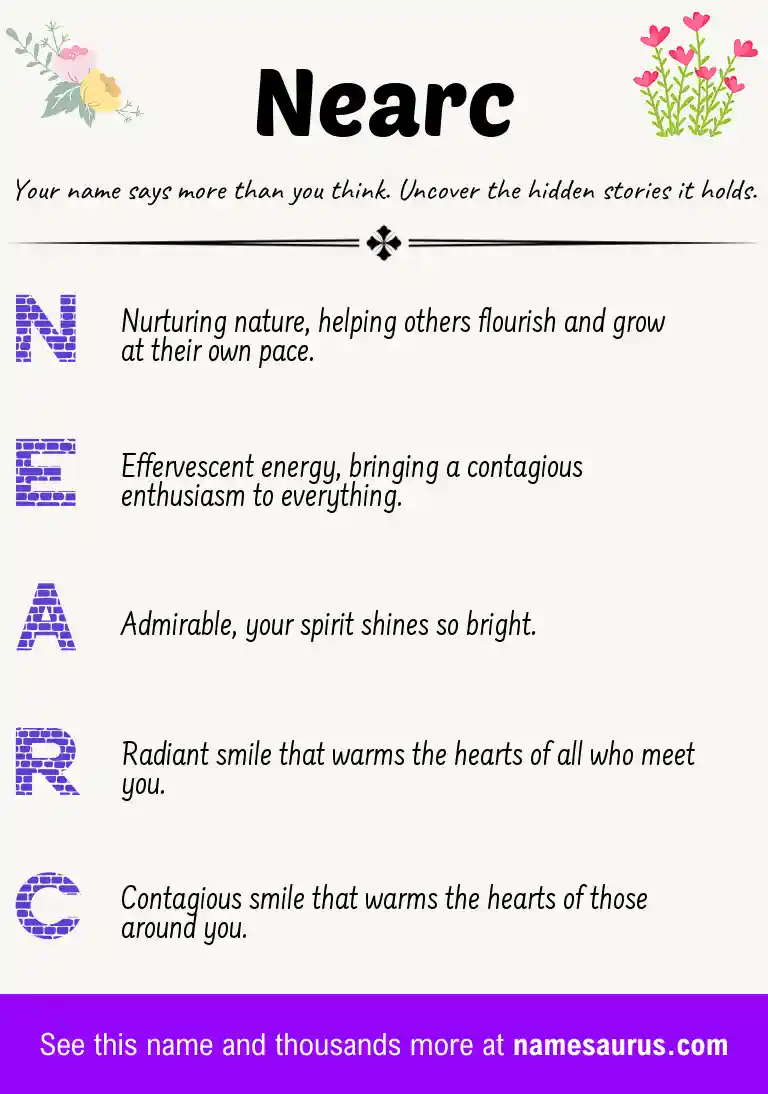 Acrostic poem about Nearc.