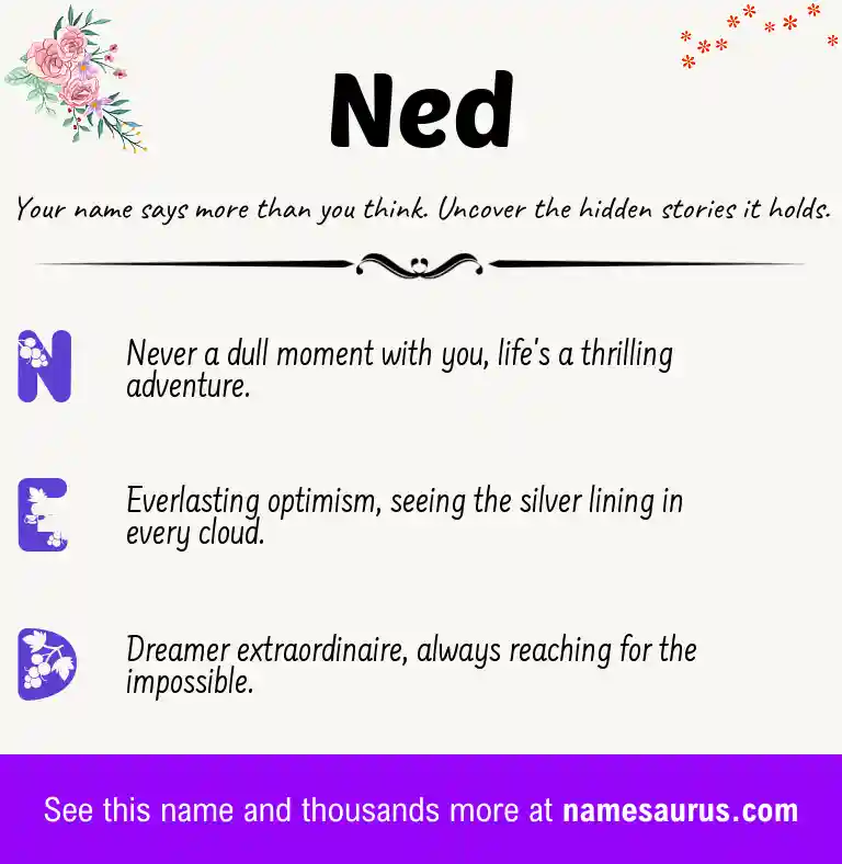 Acrostic poem about Ned.