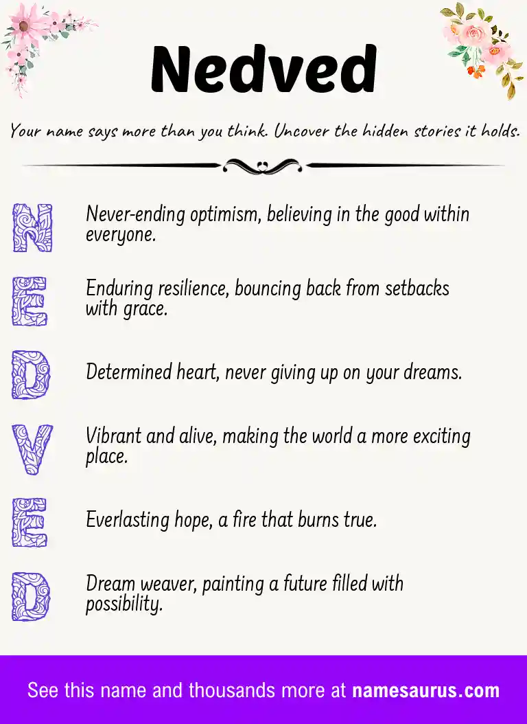 Acrostic poem about Nedved.