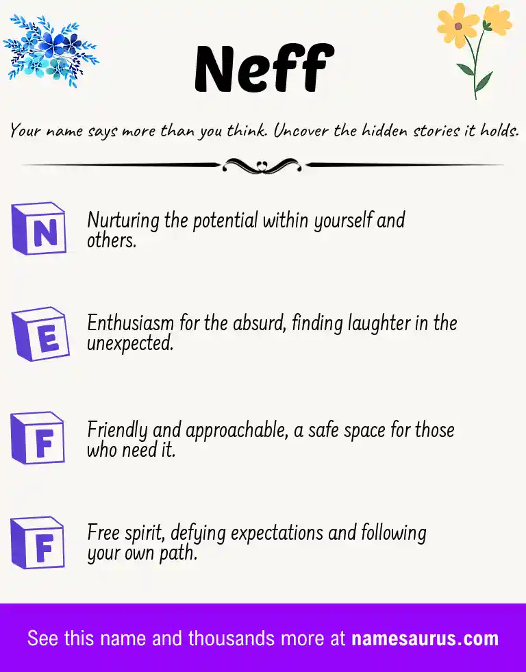 Acrostic poem about Neff.
