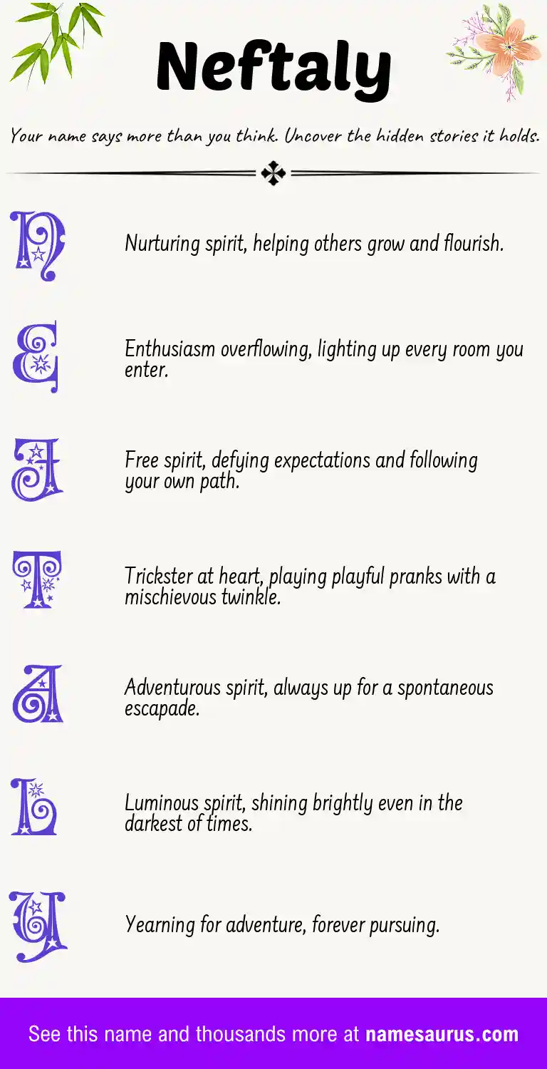 Acrostic poem about Neftaly.