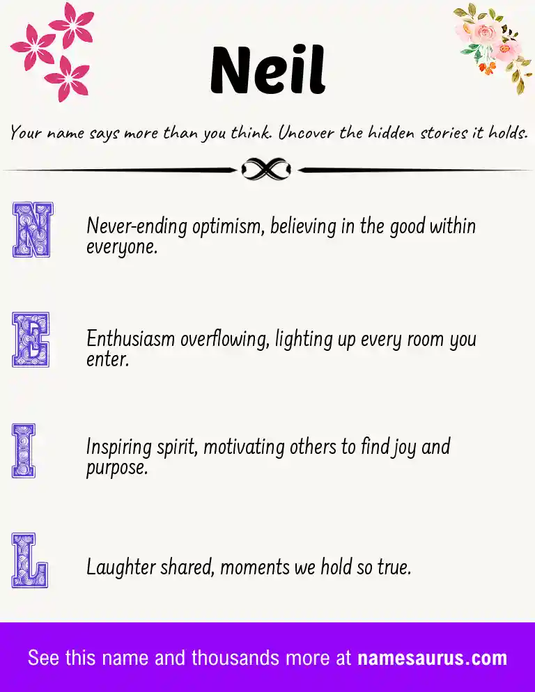 Acrostic poem about Neil.