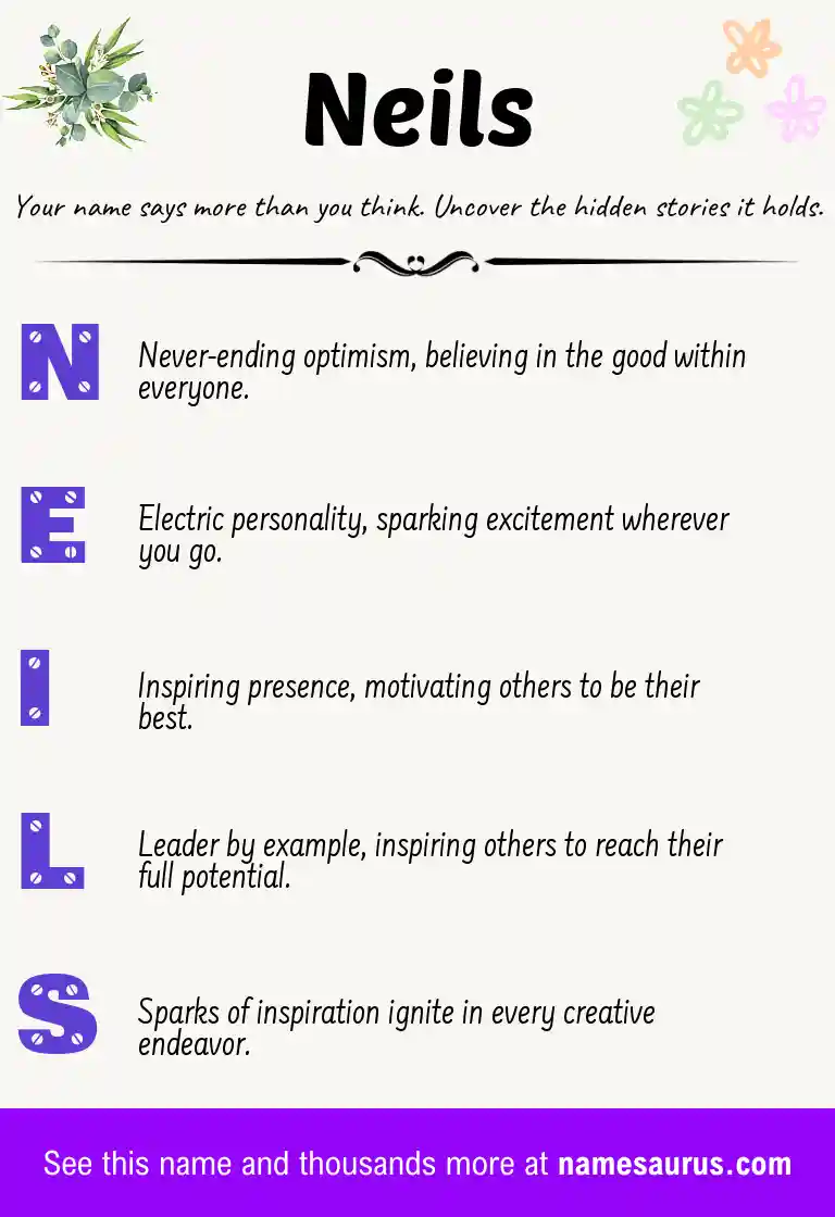 Acrostic poem about Neils.