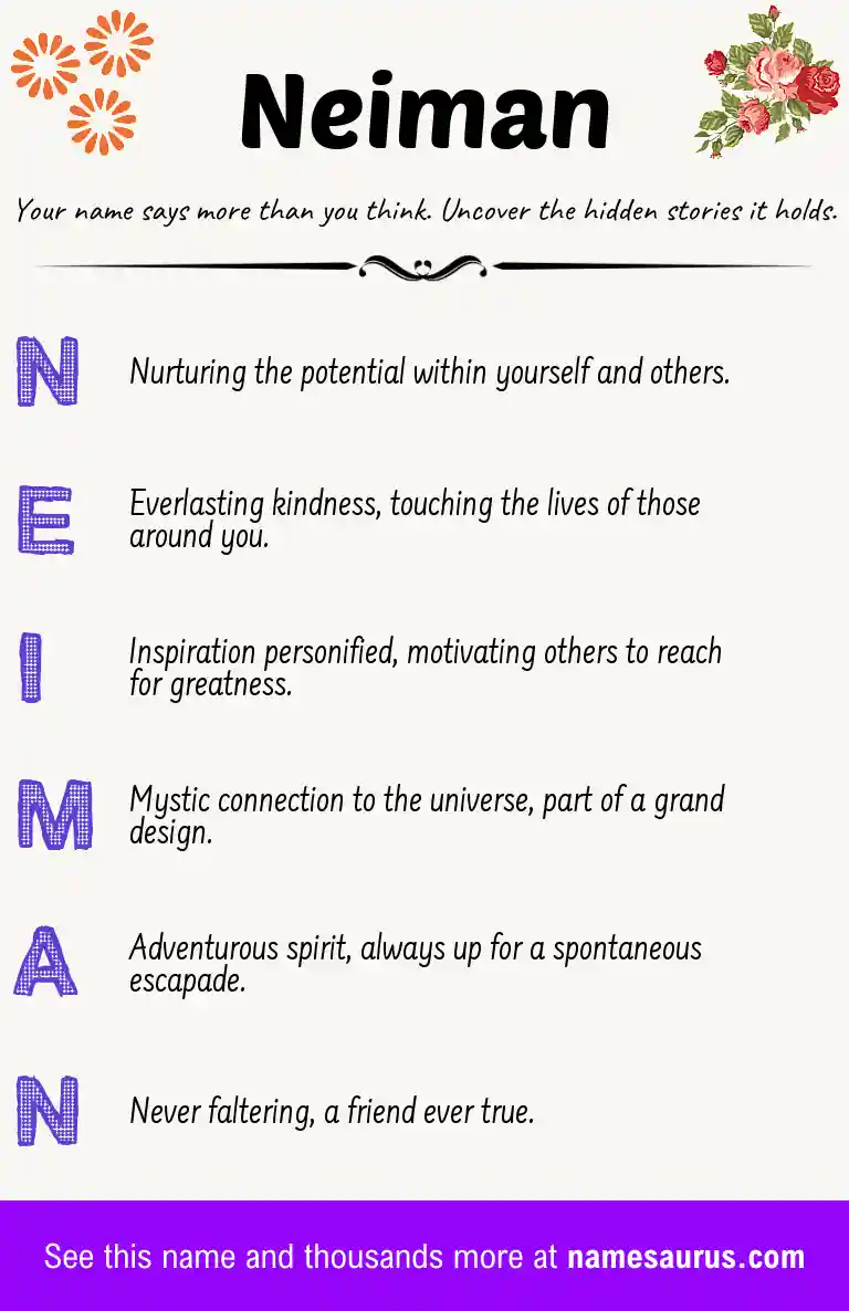 Acrostic poem about Neiman.