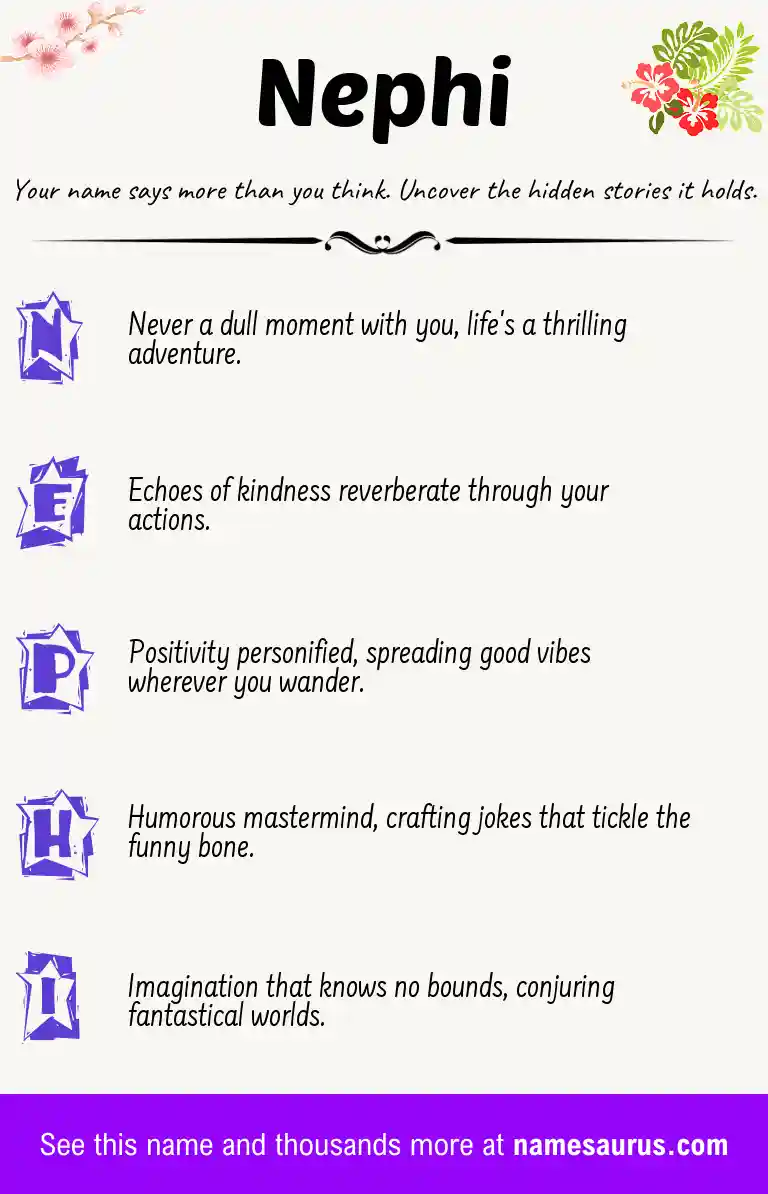 Acrostic poem about Nephi.