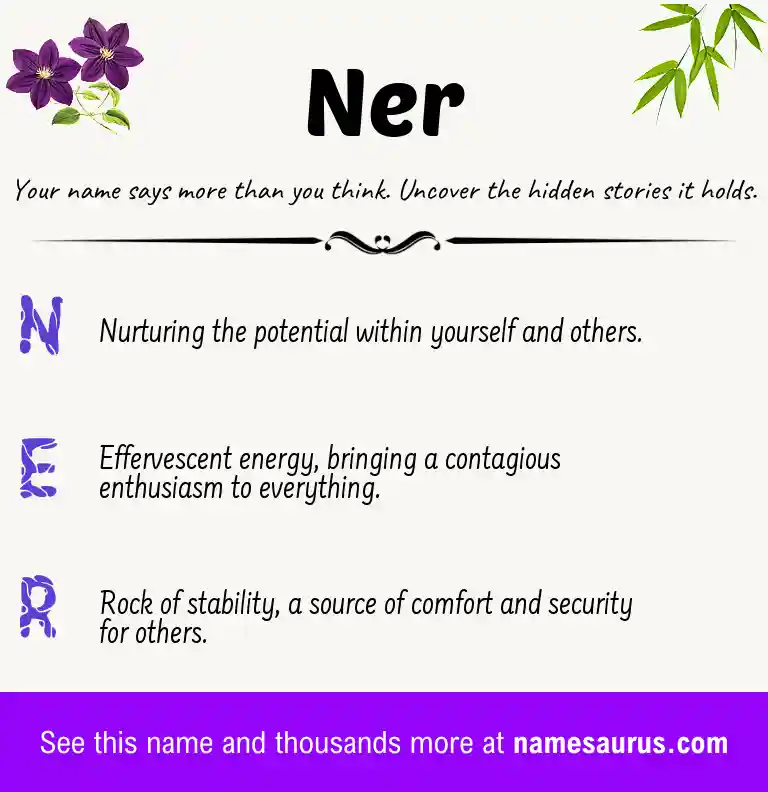 Acrostic poem about Ner.