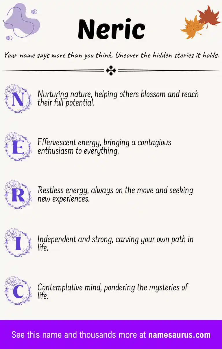 Acrostic poem about Neric.