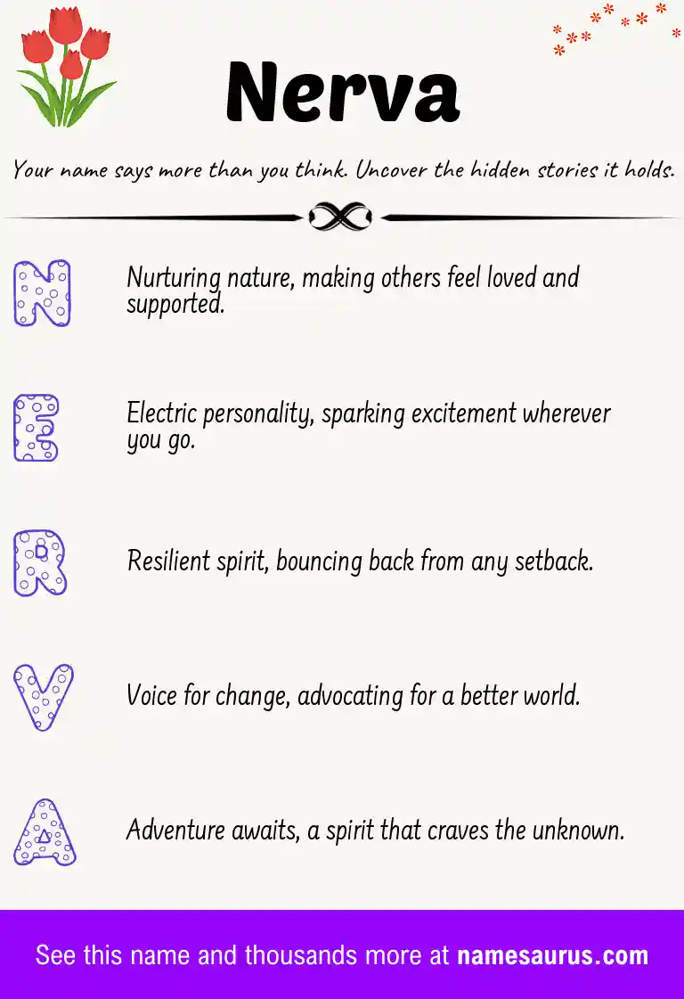 Acrostic poem about Nerva.